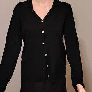 Black carnigan button up sweater